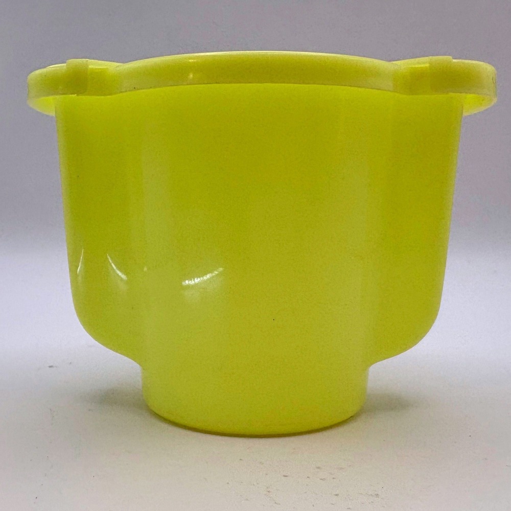 Vtg Yellow Tupperware Sugar Bowl 577 Flip Top Lid Retro Mid Century Kitchen